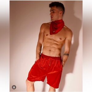 skylinebybaumann "All eyes on me" Red Velvet Shorts and Duran